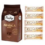 Кофе зерно и 5 злаковых батончиков